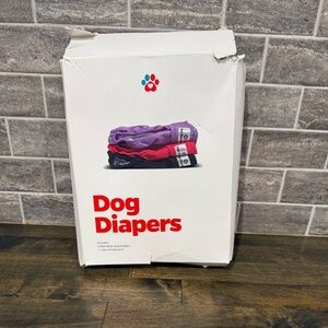 Pet Parents Dog Diapers - Purple, Pink, Black Large (Waist 19-27")‎ NEW